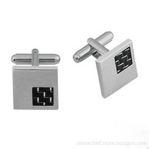 High Quality Square Shape Cufflinks, Stainless Steel Men Cufflinks
